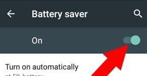 battery saver disable