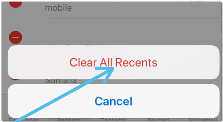 clear all recents